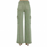 Risen - High Rise Wide Leg Cargo Pants