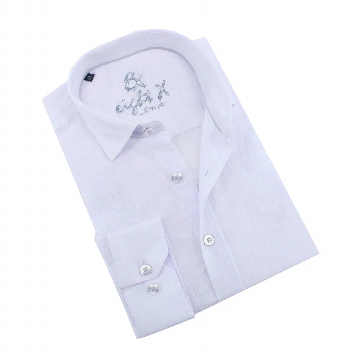 Eight X - Crackle Button Down Jacquard Shirt