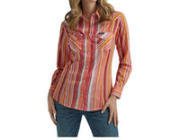 Wrangler Retro Long Sleeve Top in multi - women's shirt
