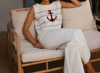 Able - Striped Anchor Sweater Top