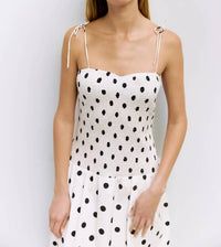 All : Row - The Natalie Smocked Polka Dot Midi Dress
