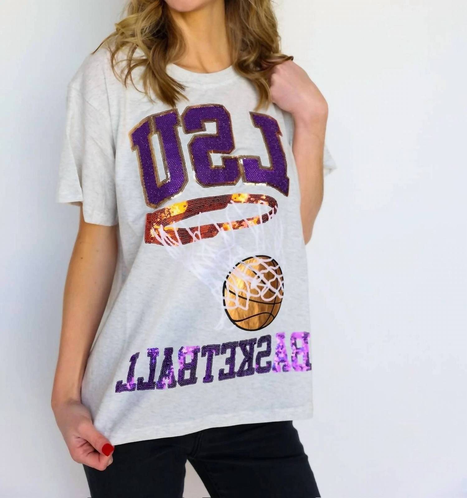 Queen Of Sparkles - LSU Basketball Tee