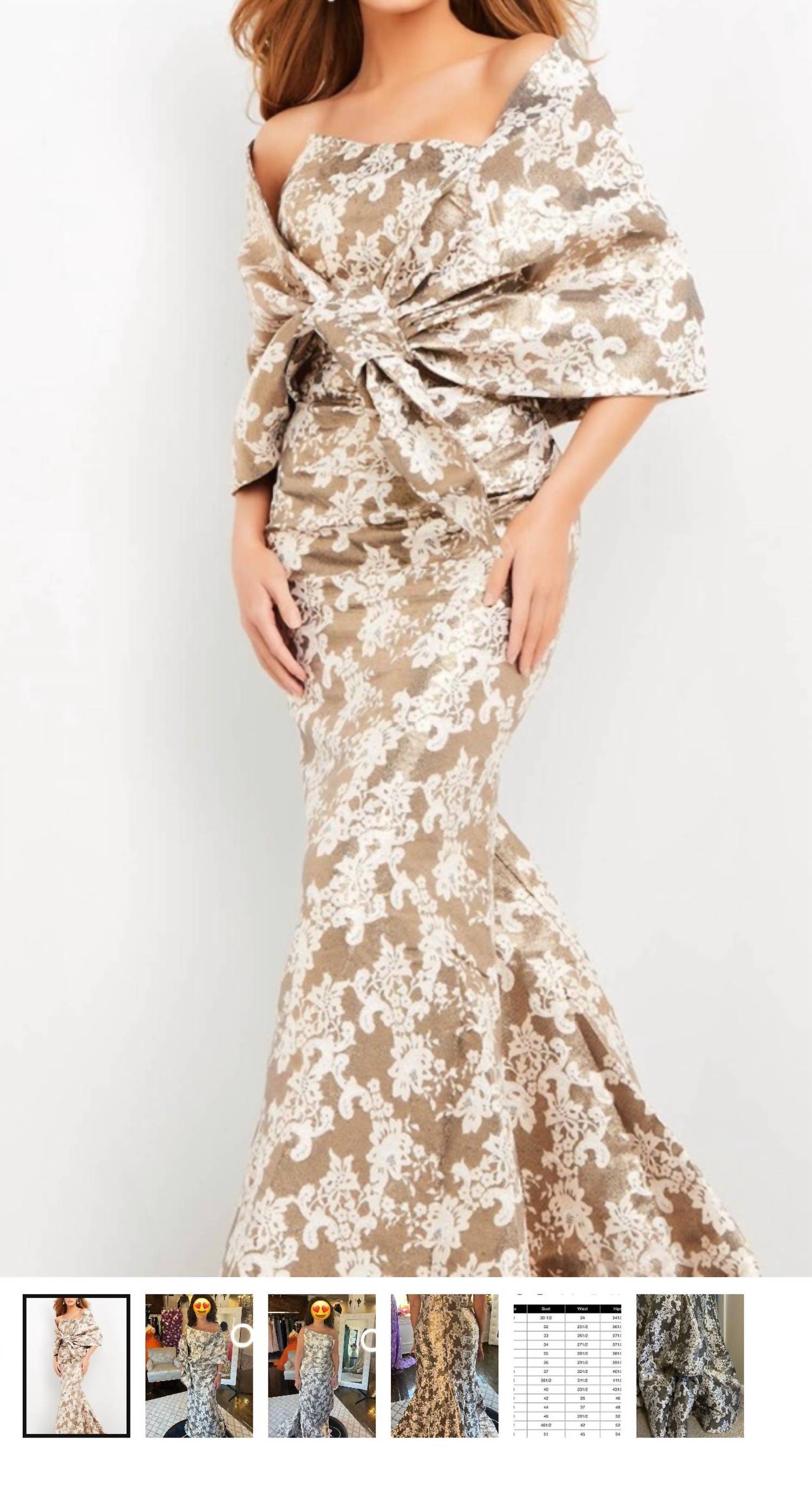 Jovani - metallic goen eith wrap