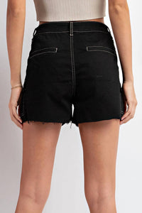 Ee:Some - Mineral Washed Cargo Shorts