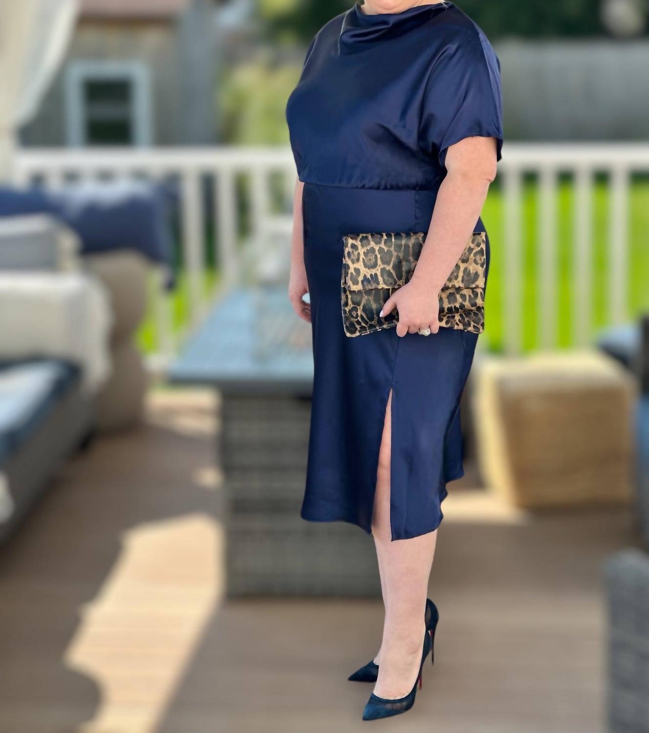 Amelia K. Luxe Chic Dress in navy - women's dress