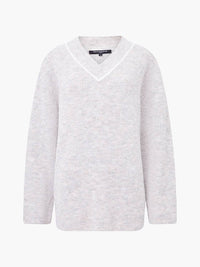 French Connection - Kezia Recycled Vertical V Neck Jumper