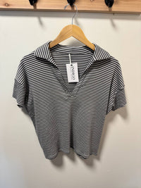Hello Nite - Women's Brushed Polo Collar Top