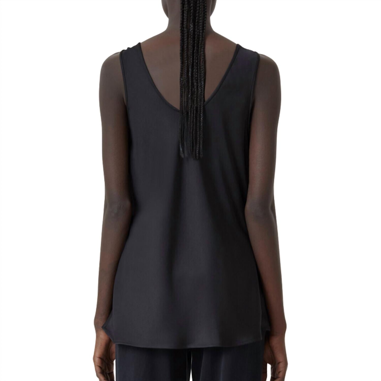 CLOSED Women's Shiny Top in black - women's tank top - detail view