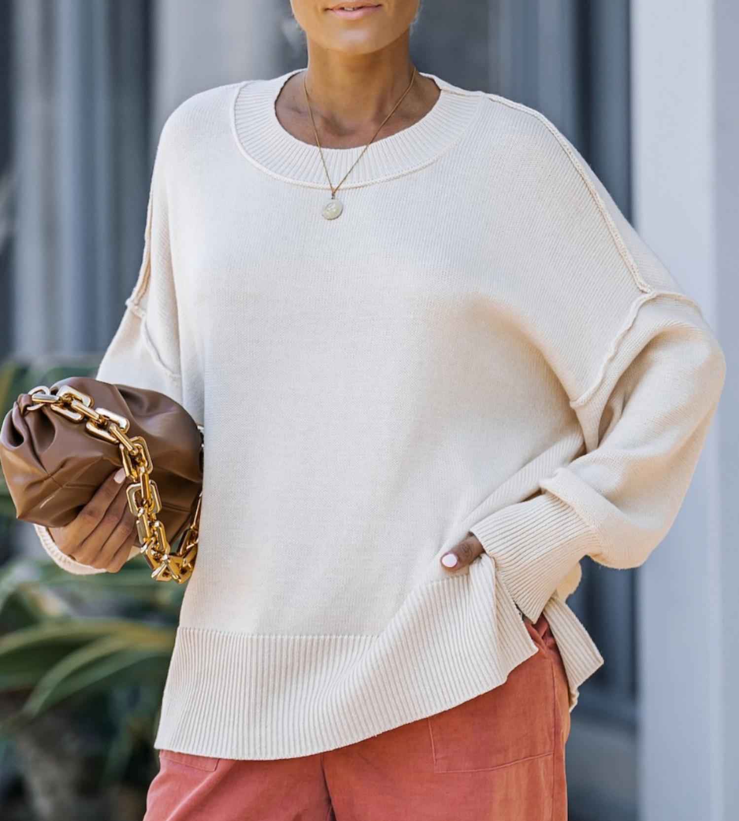 Lavender J - Every day Crew Neck Sweater