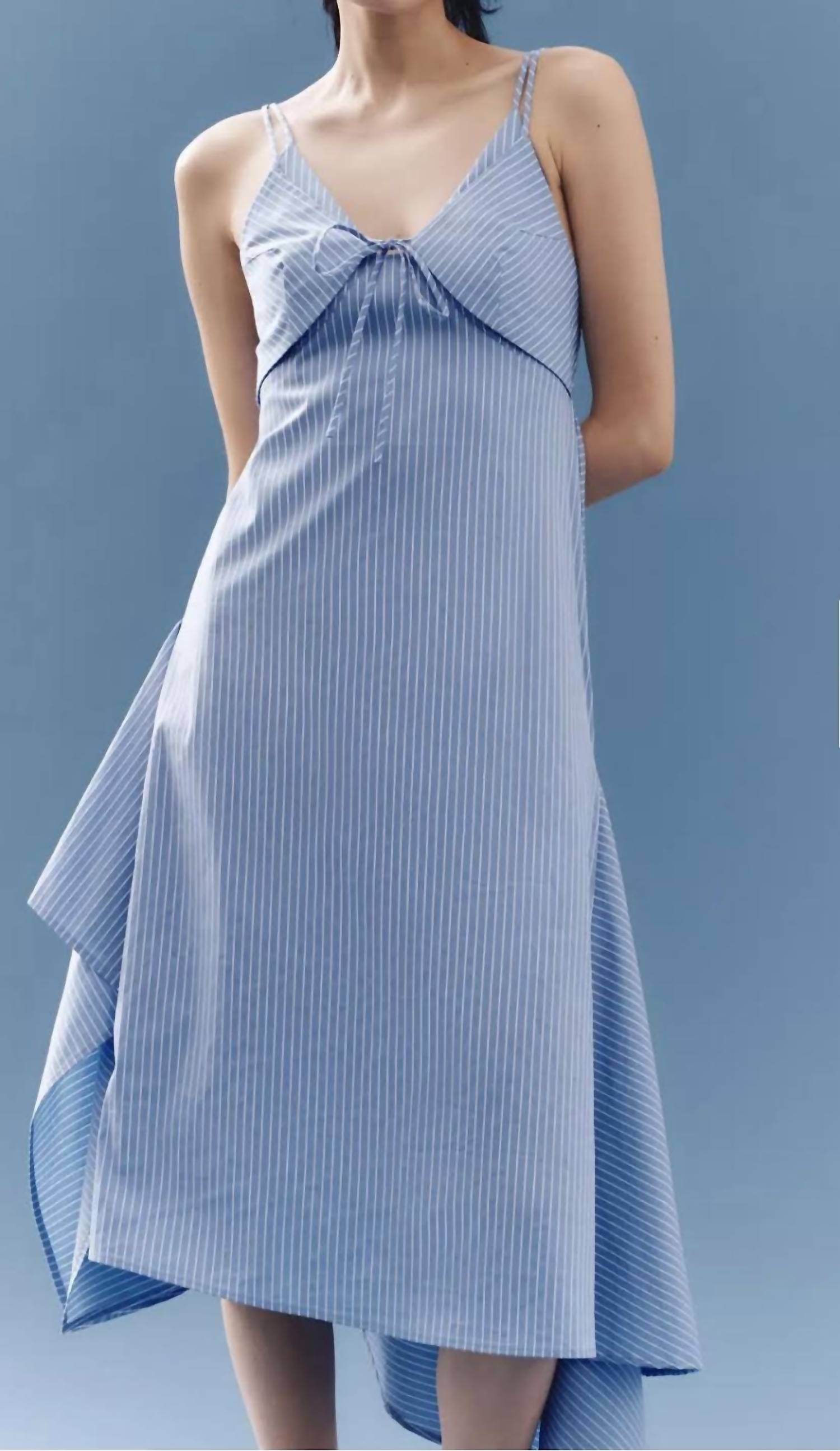 En Saison Lilith Ruffle Dress in blue - women's dress