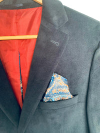 Mizumi Couture - Men Velvet Blazer With Silk Lining And Pocket Scarf