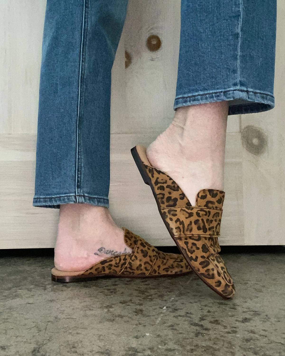 Free People - Women's At Ease Embossed Leopard Suede Loafers
