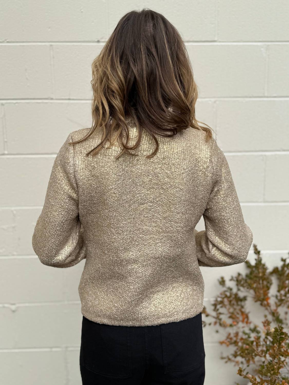 Lalavon - Hallie Coated Cardigan