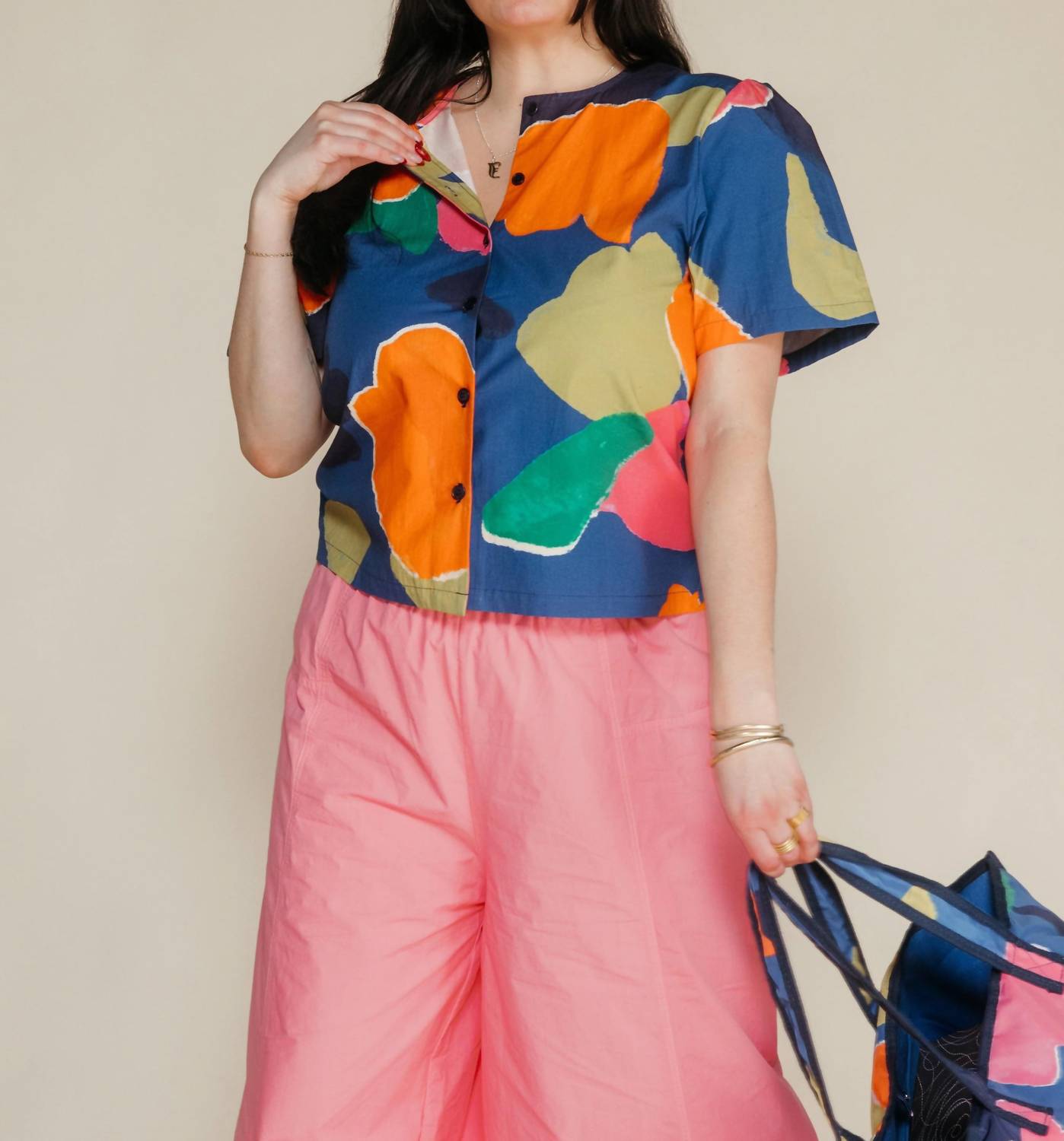 Bobo Choses - Blooming Color Pattern Cropped Blouse
