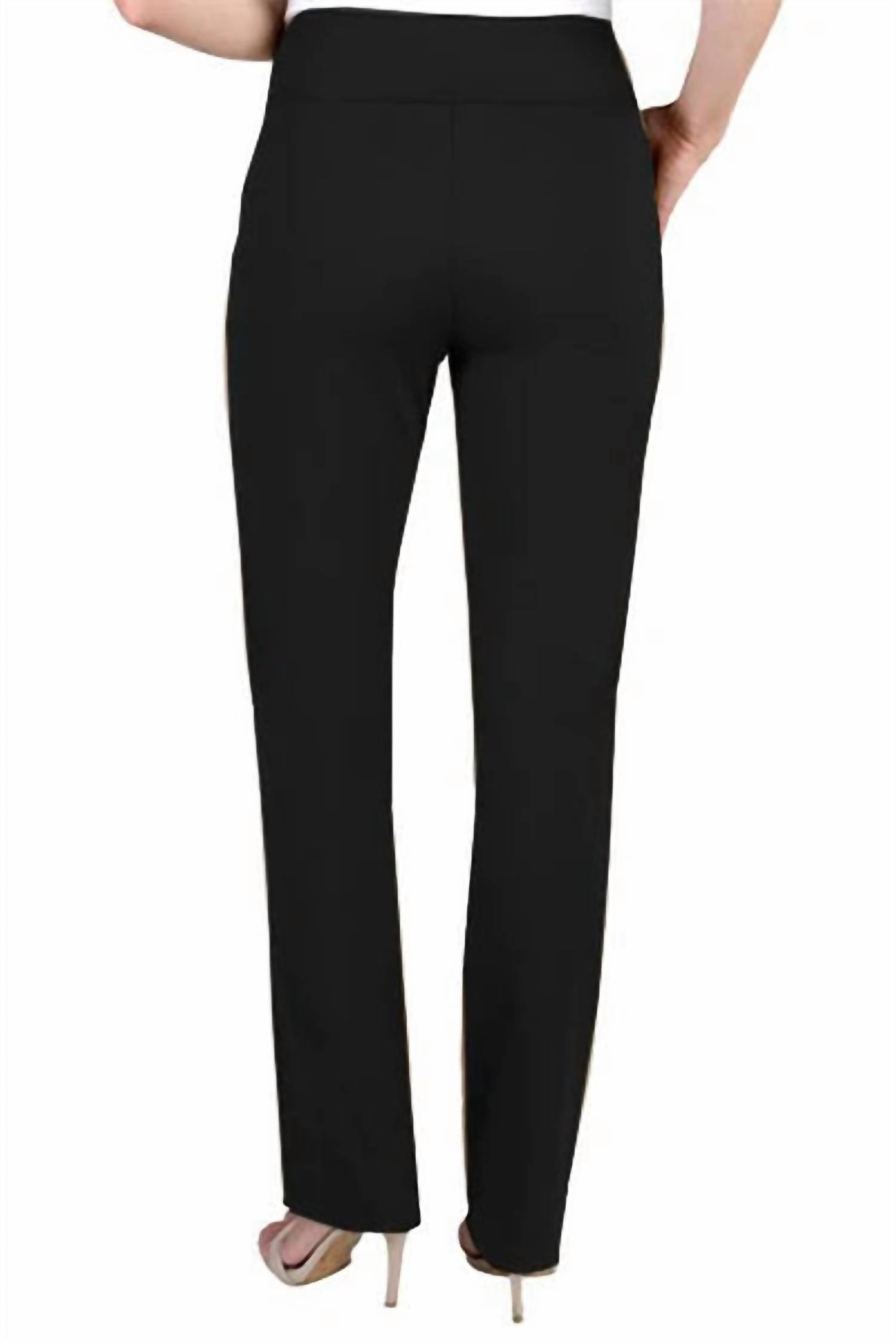 Slimsation By Multiples Pull On Ease-Y Fit Pant in black - women's pants - detail view