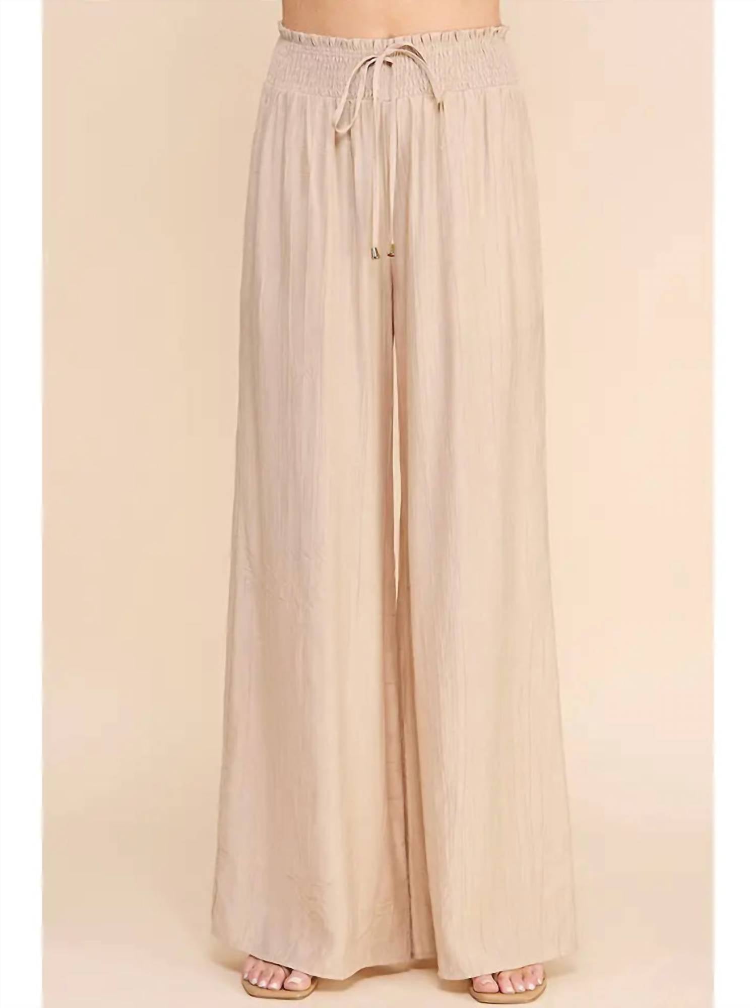 Allie Rose - Bamboo Texture Flowy Pants