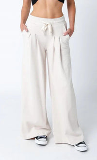 OLIVACEOUS Firenze Pant in ecru - women's pants - detail view