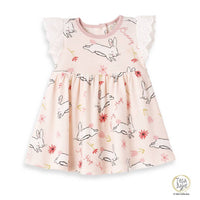 Tesa Babe - "Easter Parade" Eyelet Flutter Sleeve Dress