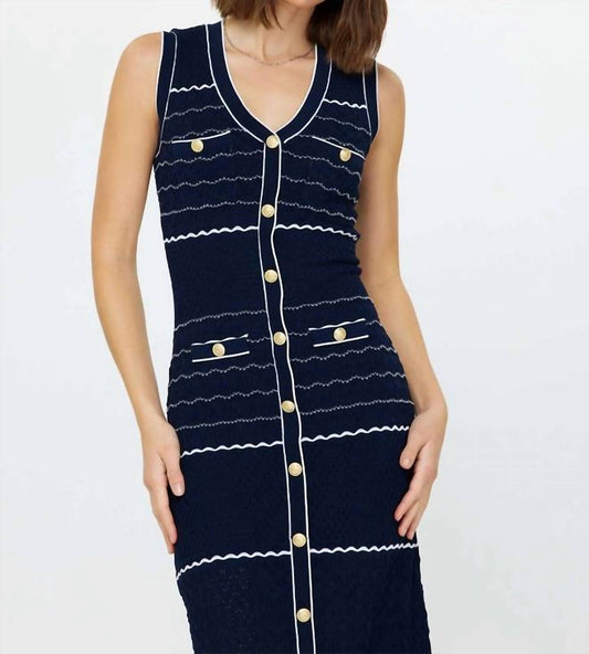 Current Air - Button Sleeveless Knit dress