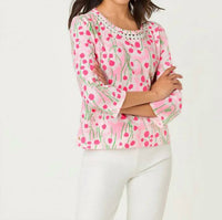 Lilly Pulitzer - CLAIRMONT 3/4 SLEEVED KNIT TOP