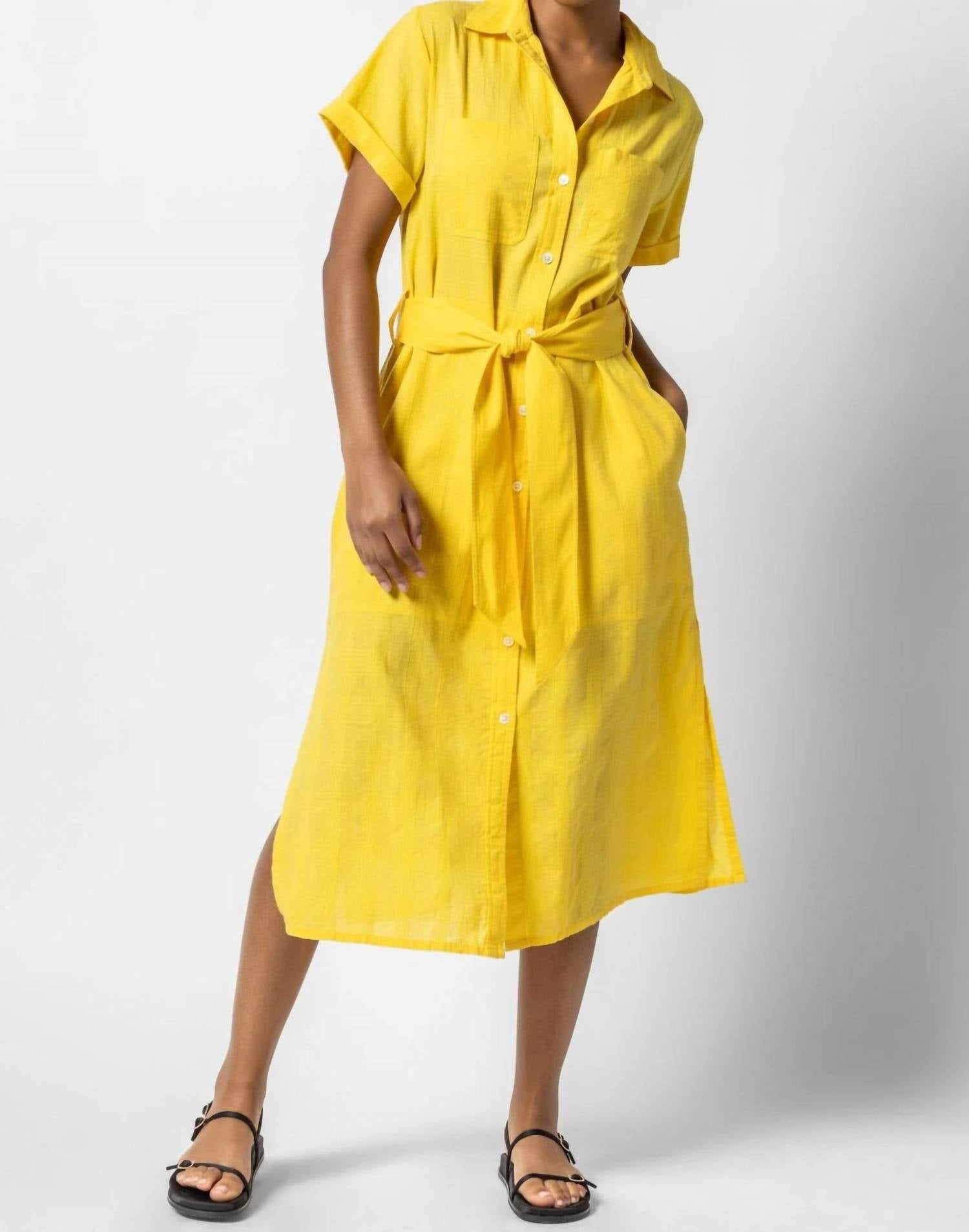 Lilla P - Belted Shirt Dress