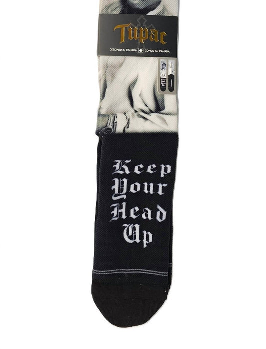 Perri’S Socks - Men's Tupac Keep Your Heads Up Crew Socks