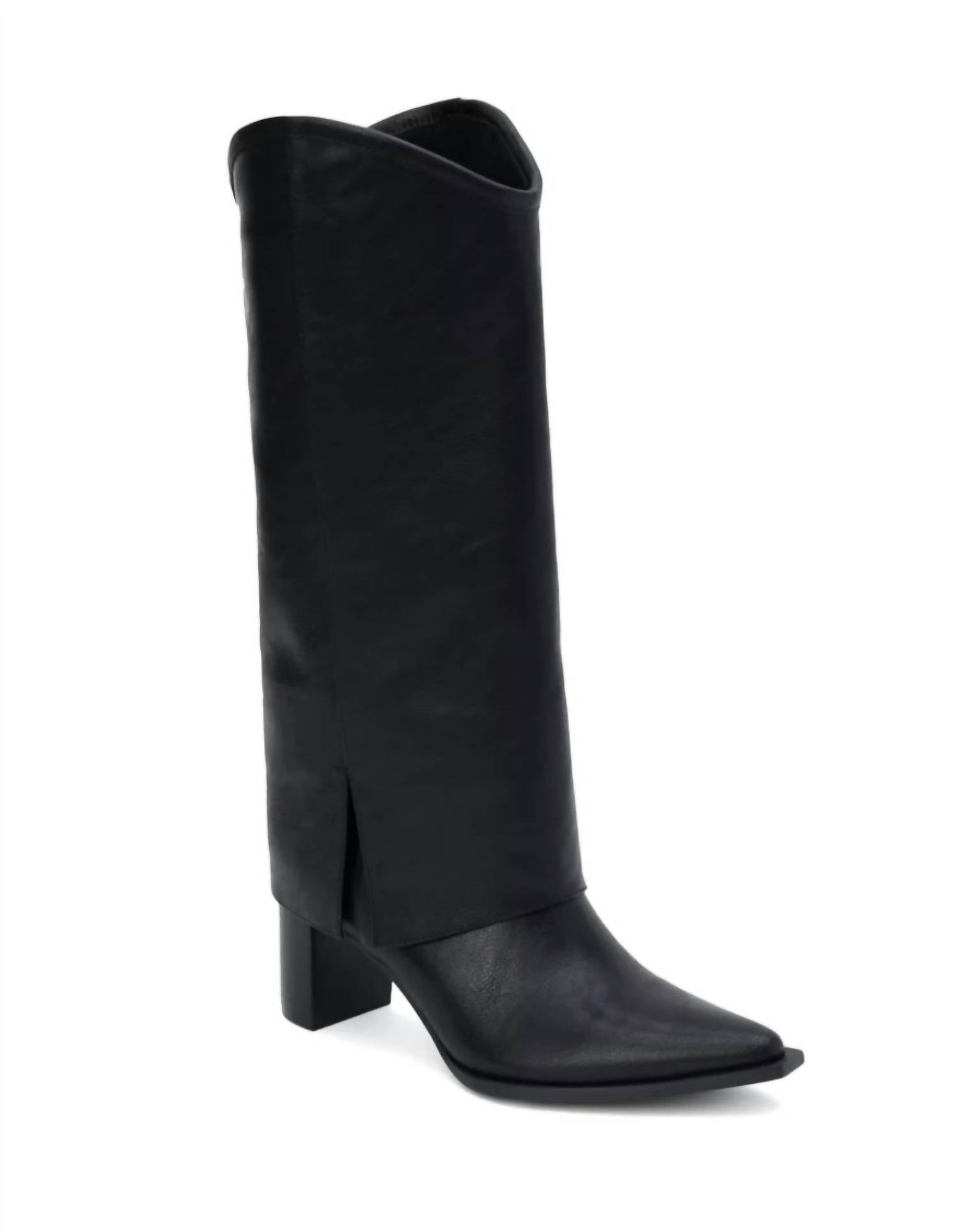 Matisse Women's Walker Fold Over Boots in black - women's shoe