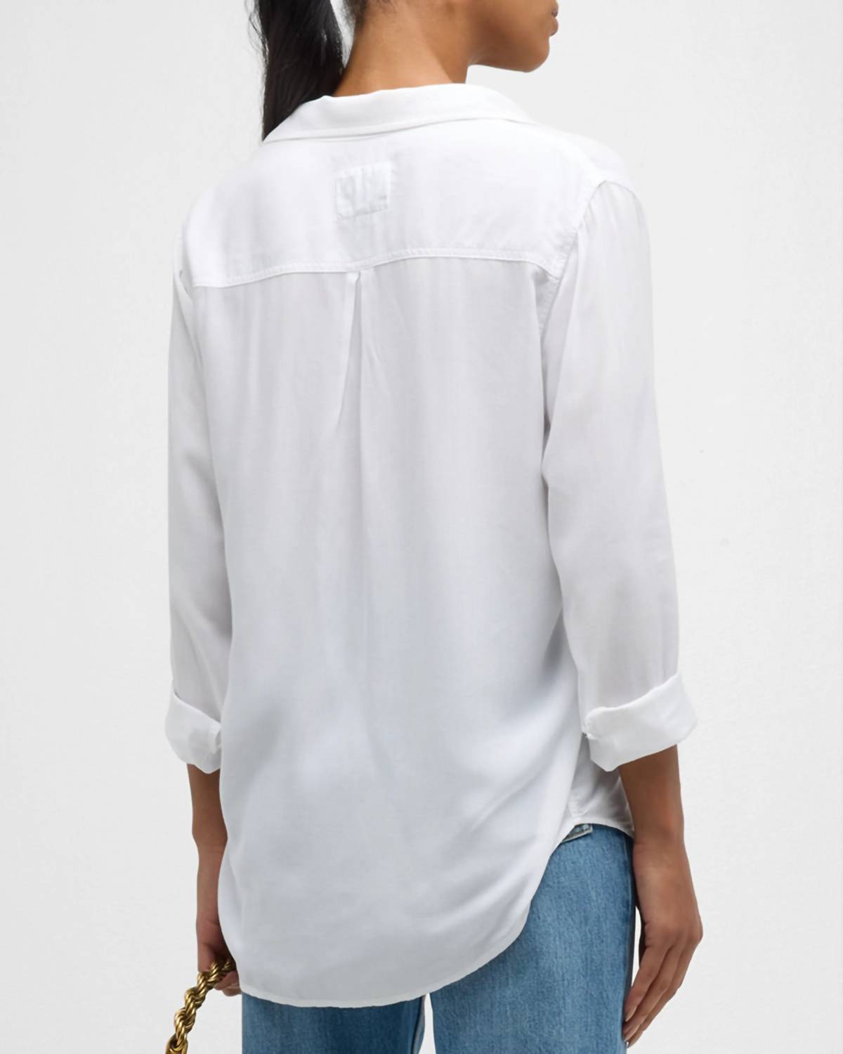 Rails Wren Button Front Shirt in white - women's long sleeve top - view 4