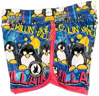 Flow Society Girls' Penguins Lacrosse Shorts in blue - kids' shorts - detail view