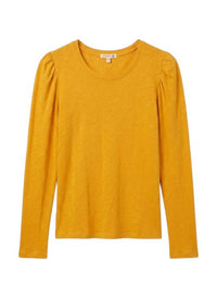 Sundry Women's Puff Sleeve Long Sleeve Tee in mango - women's long sleeve top