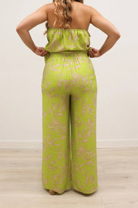 Entro - Prima Wide Leg Botanical Print Pants