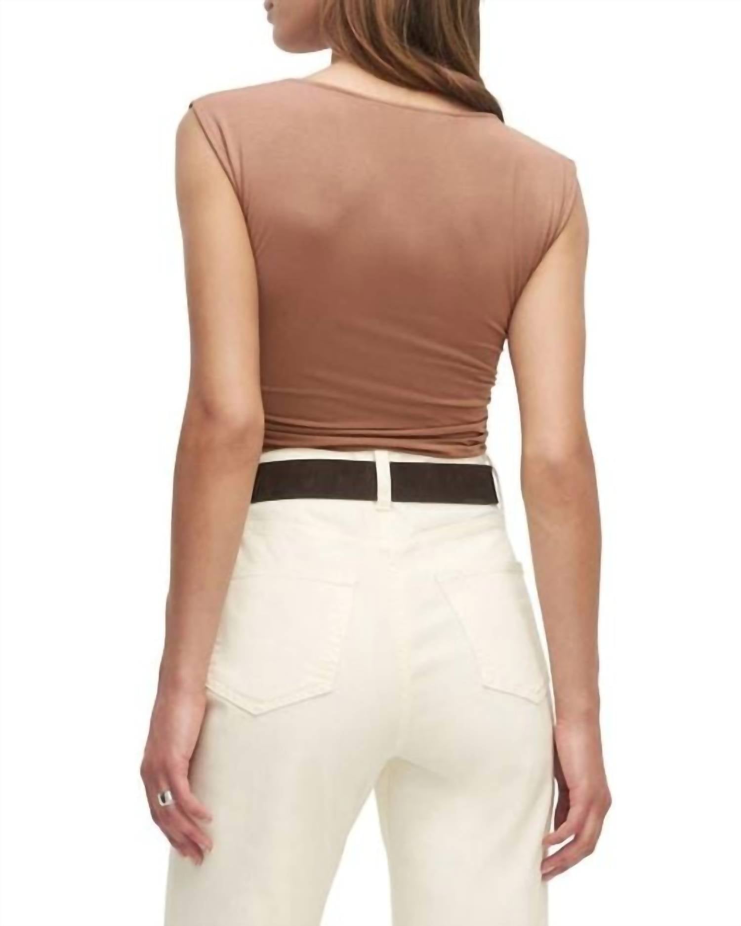 Favorite Daughter The Limitless Top in beige - women's t-shirt - alternate view