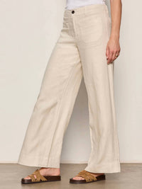 Sanctuary - Linen Marine Wide Leg Jeans