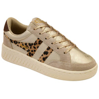 Gola Women's Superslam Blaze Ii Sneakers in gold leopard dark brown - women's sneaker - detail view