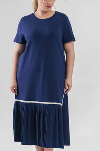 Joh - Rowan Pointe Knit Dress With Pleating - Plus Size