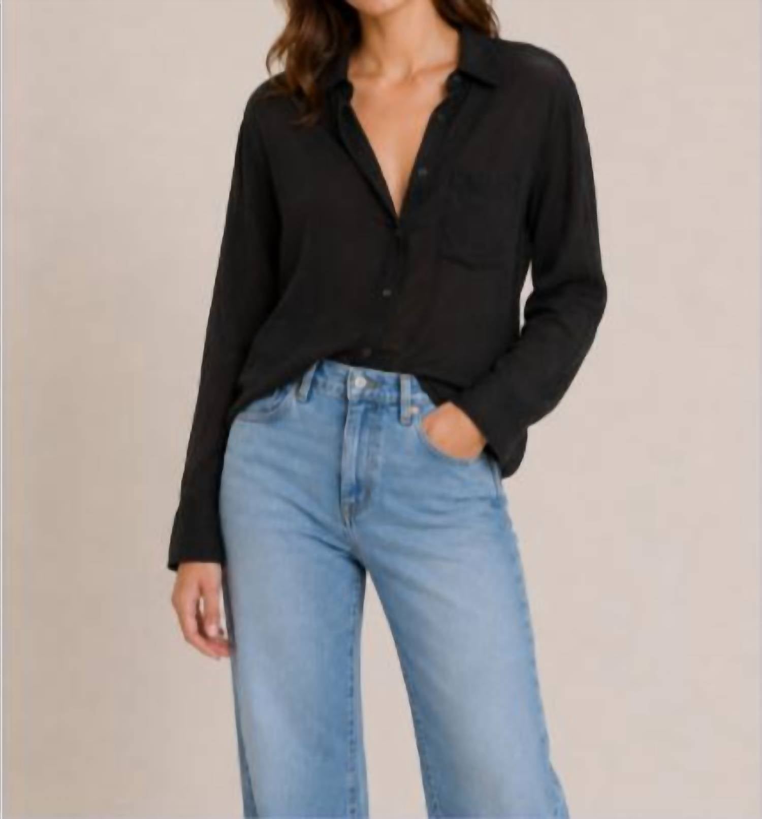 Stateside - Supima Slub Long Sleeve Pocket Shirt