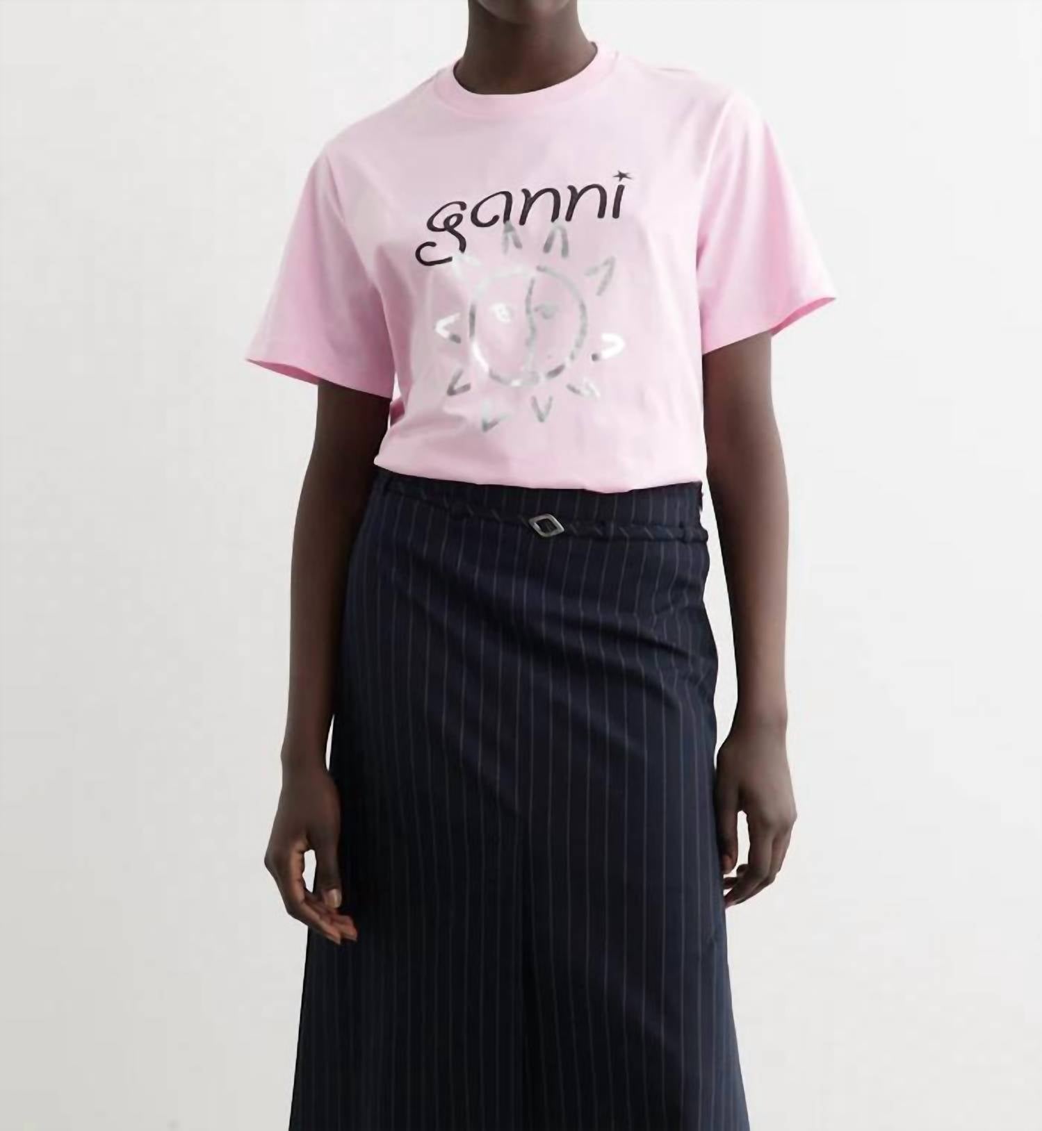 Ganni - Sachet Basic Jersey Sun Relaxed T-shirt