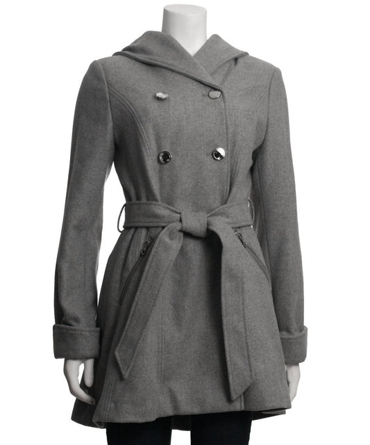 Jessica Simpson - Women's Double Breasted Hooded Coat