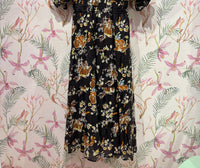 Thml - Women's Short Sleeve Floral Maxi Dress