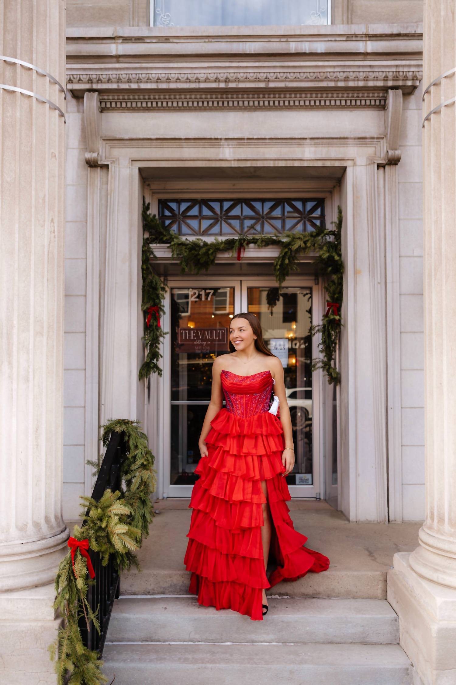 Sherri Hill - Modern Edge Strapless Prom Dress