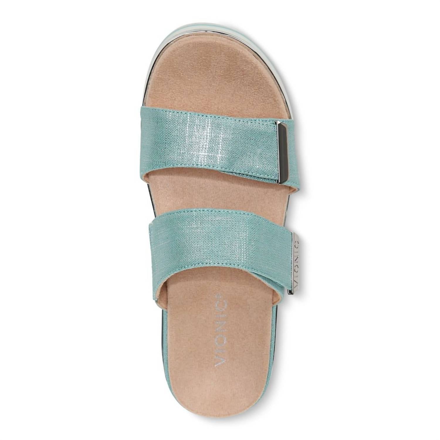 VIONIC Women's Brandie Sandals in aqua linen - women's sandal - view 5