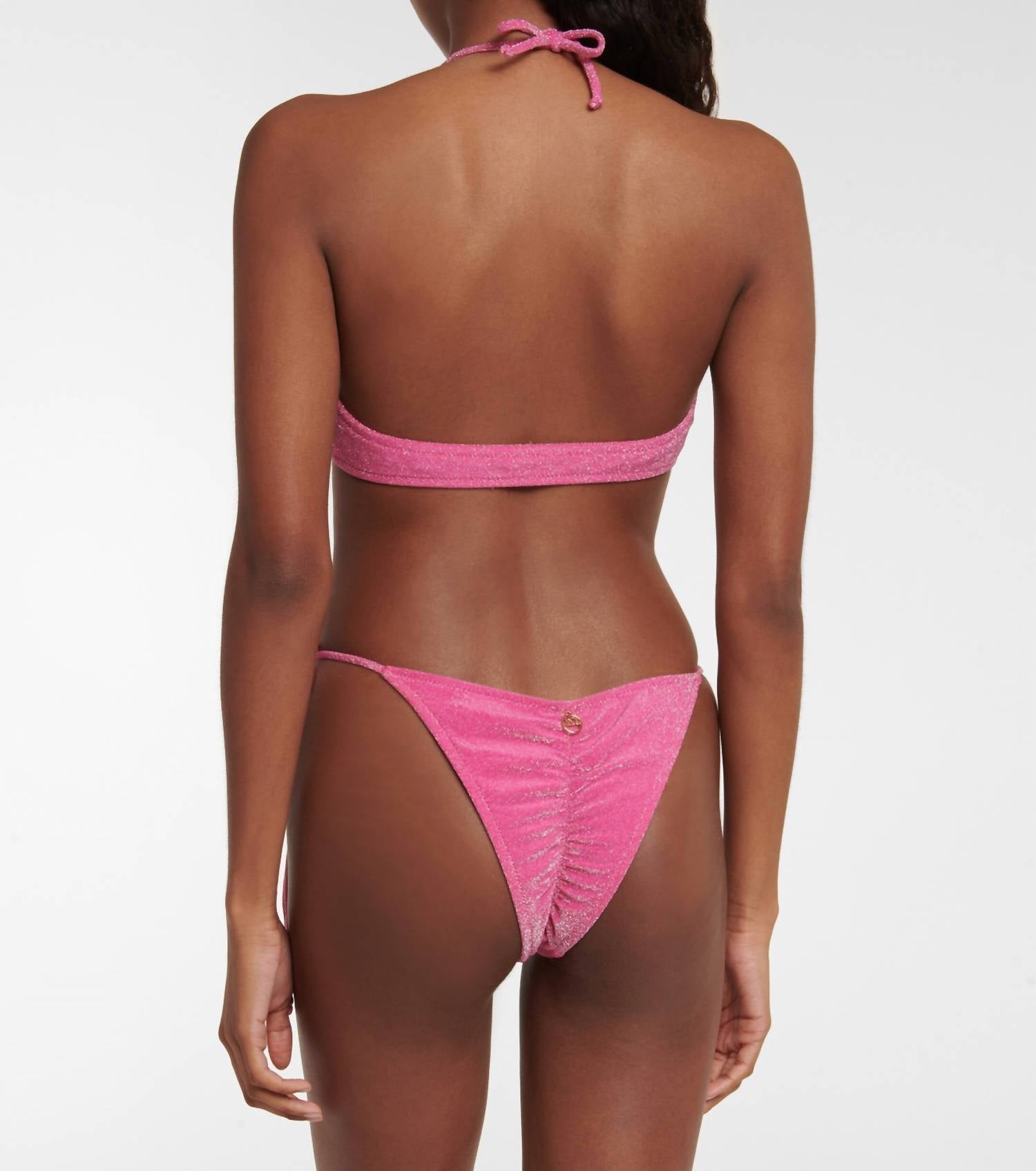 Bananhot Chili Bikini Bottoms in pink shimmer - women's swimwear - detail view