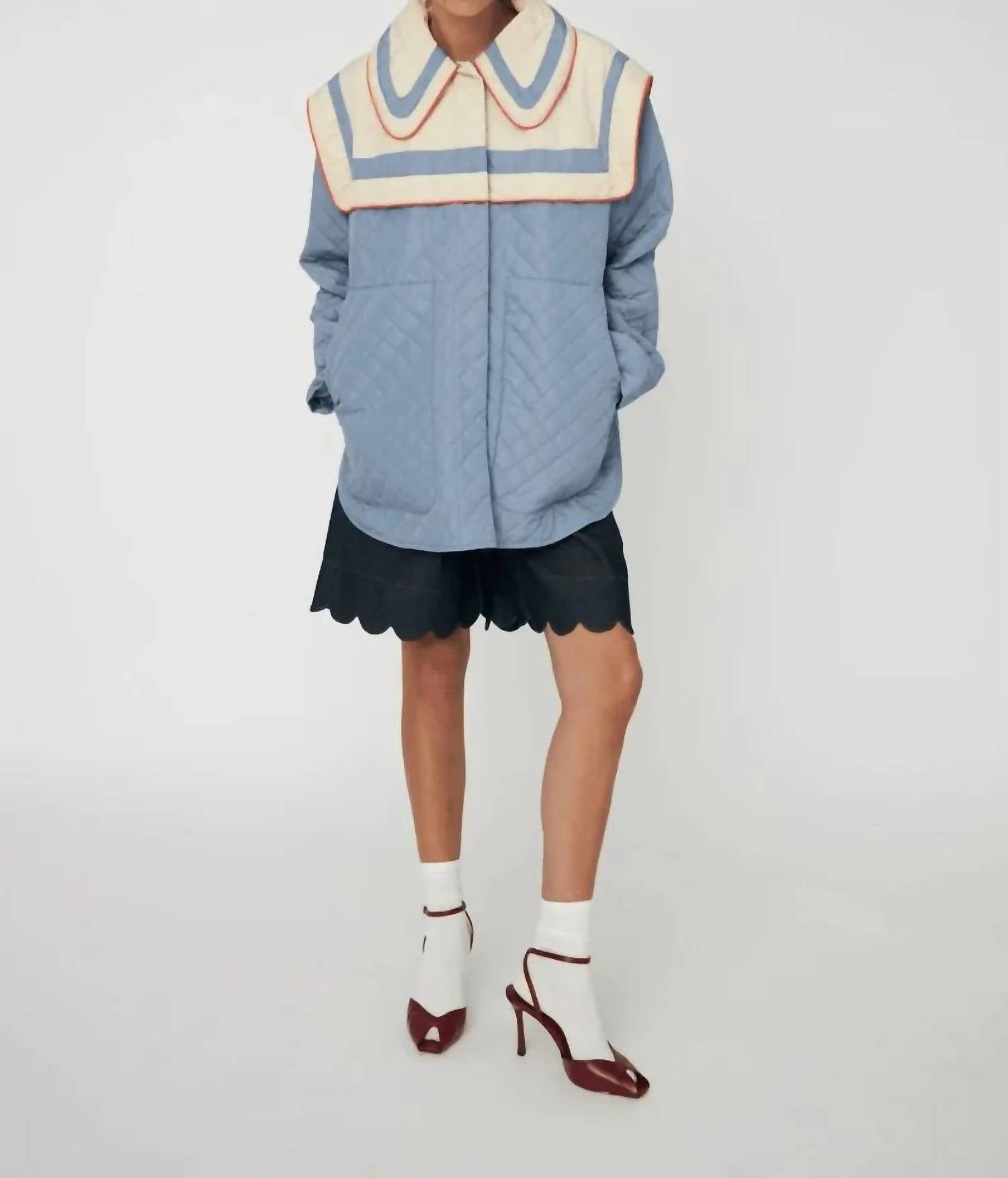 Stella Nova - Oversized Quilted Sailor Coat
