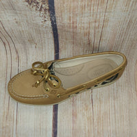 Sperry Women's Firefish Boat Shoes in tan - women's flats - detail view