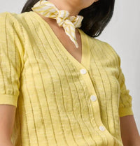 Lilla P - Open Stitch V Neck Cardigan
