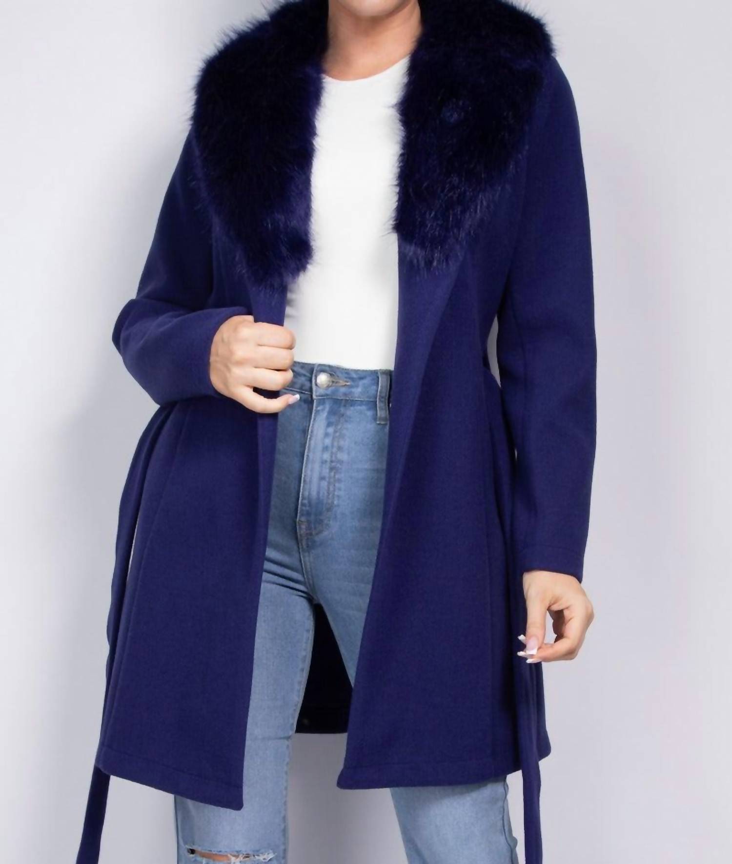 Haute Moda - Furry Trench Coat