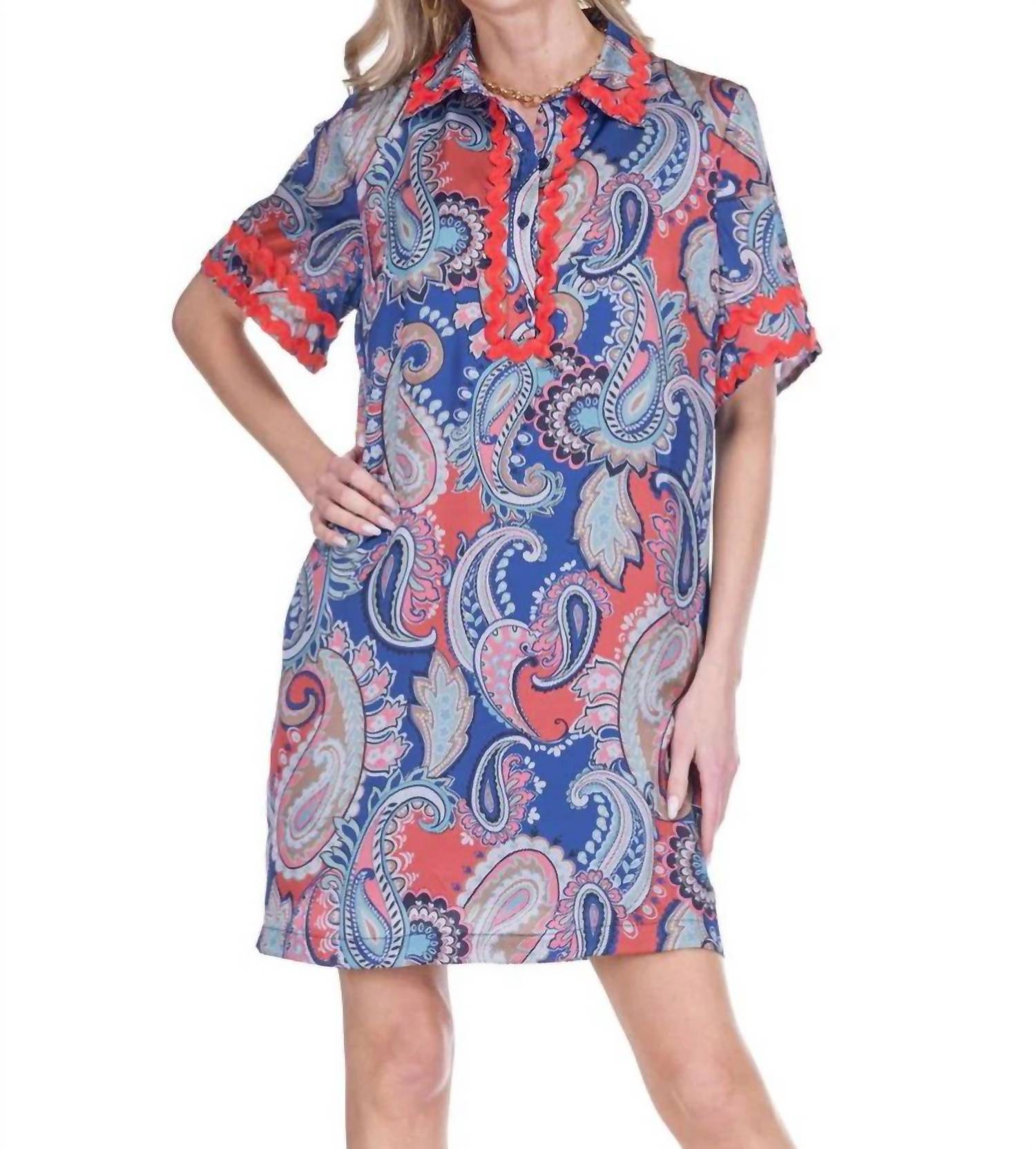 Joy Joy - Ric Rac Trim Mini Dress