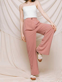 Calista - Solid Wide Leg Dress Pant