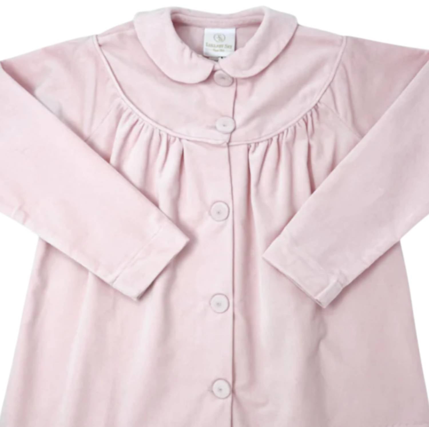 Lullaby Set Girls Long Sleeve Velvet Coat in pink - item - detail view