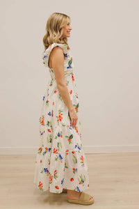 Skies Are Blue - Chatham Summer Lobster Print Midi Dress